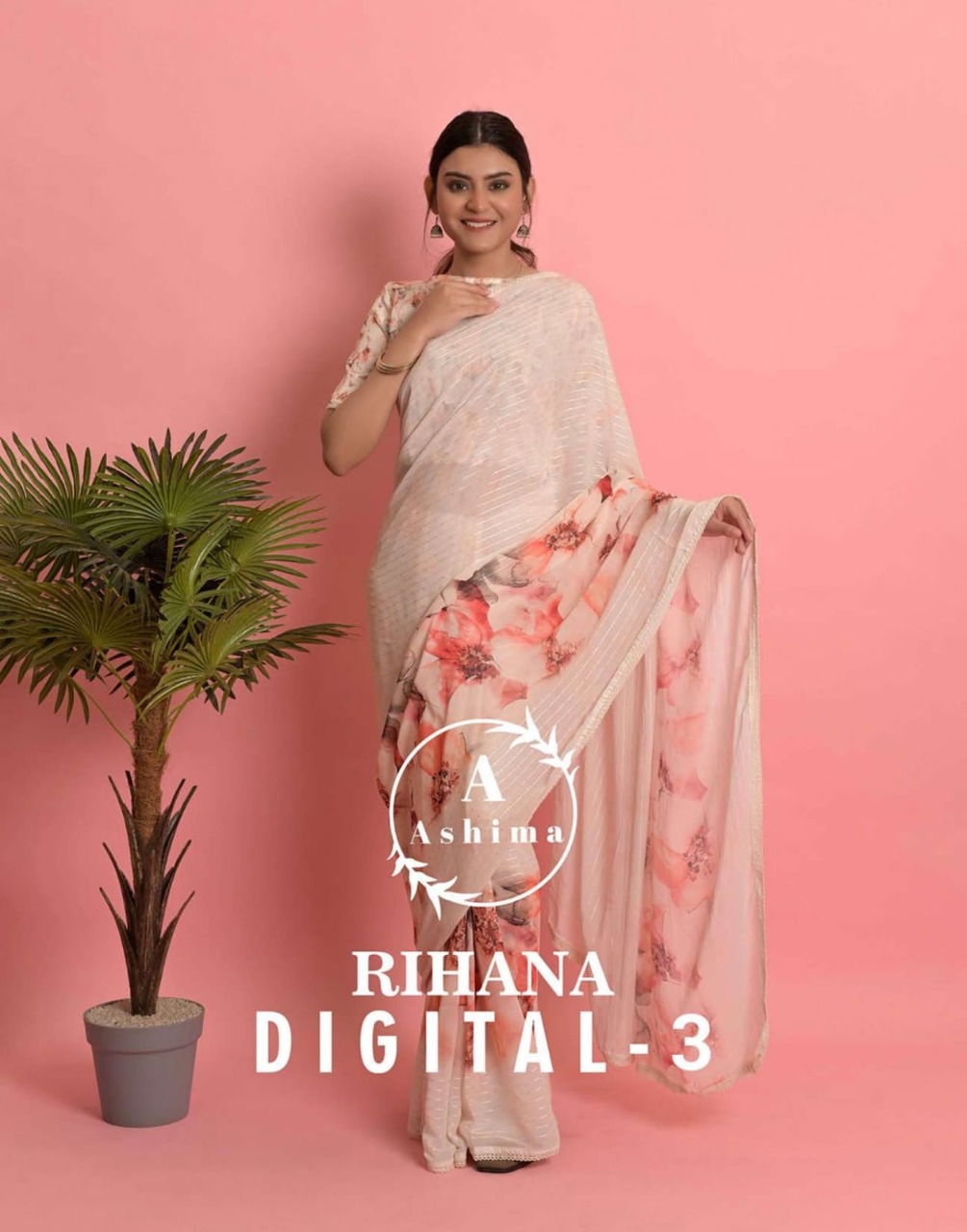 Ashima Rihana Digital Vol 3 Fancy Ethnic Wear Wholesale Printed Sarees Catalog